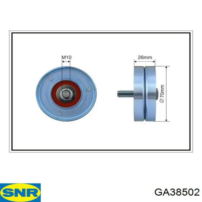 Rolo de reguladora de tensão da correia de transmissão SNR GA38502 preço, a partir de 36,42 USD