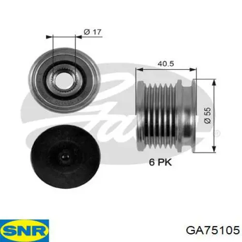 Polia do gerador SNR GA75105 preço, a partir de 41,72 USD