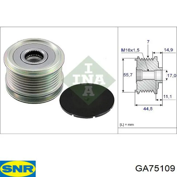 Polia do gerador SNR GA75109 preço, a partir de 37,04 USD