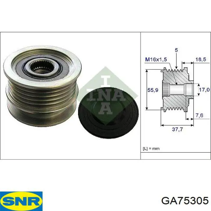 Polia do gerador ALP2453 Dayco
