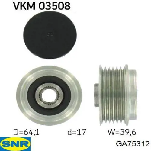 Polia do gerador SNR GA75312 preço, a partir de 30,12 USD