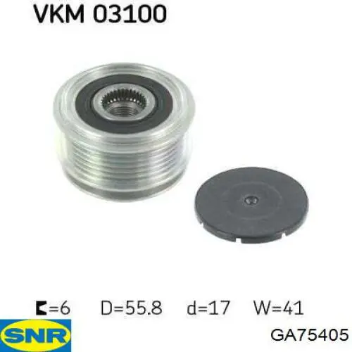 Polia do gerador SNR GA75405 preço, a partir de 26,39 USD