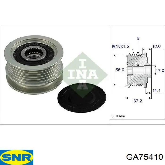 Polia do gerador SNR GA75410 preço, a partir de 32,09 USD