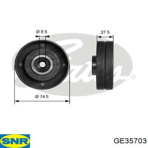 Compre GE35703 SNR Rolo parasita da correia do mecanismo de distribuição de gás