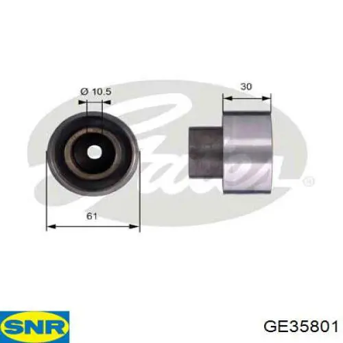 Rolo parasita da correia do mecanismo de distribuição de gás SNR GE35801 preço, a partir de 31,41 USD