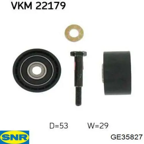 Compre GE35827 SNR Rolo parasita da correia do mecanismo de distribuição de gás