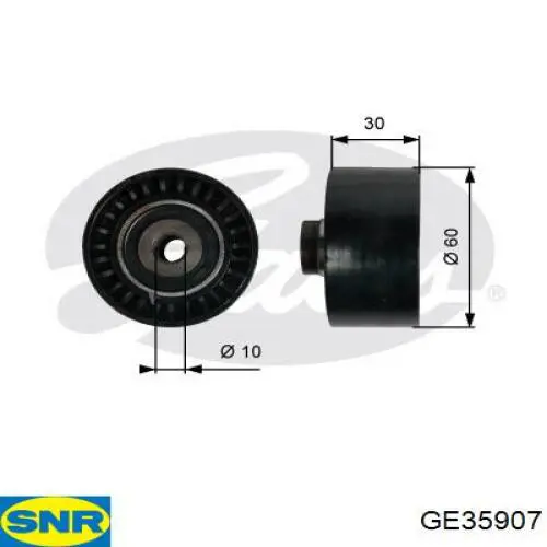 Rolo parasita da correia do mecanismo de distribuição de gás SNR GE35907 preço, a partir de 27,66 USD