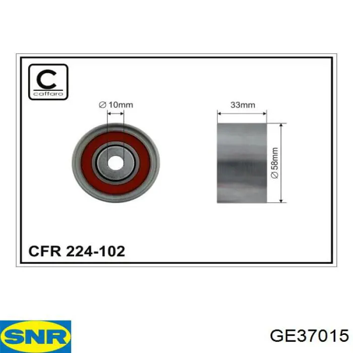 Rolo parasita da correia do mecanismo de distribuição de gás SNR GE37015 preço, a partir de 24,34 USD
