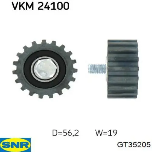 Rolo parasita da correia do mecanismo de distribuição de gás SNR GT35205 preço, a partir de 33,89 USD