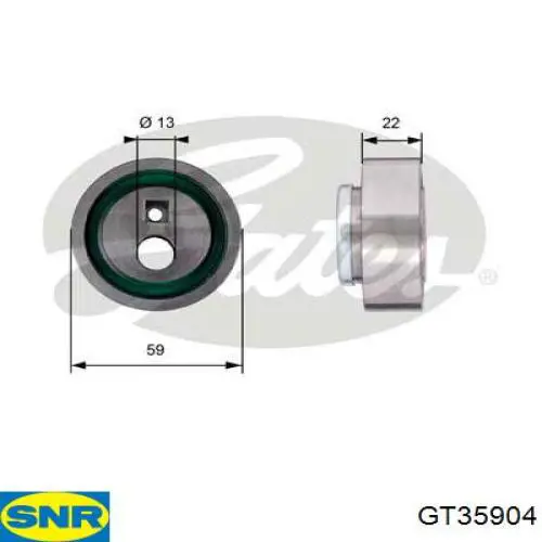 Compre GT35904 SNR Rolo de reguladora de tensão da correia do mecanismo de distribuição de gás