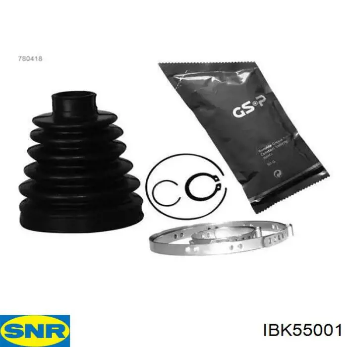 IBK55001 SNR Bota de proteção interna de junta homocinética do semieixo dianteiro