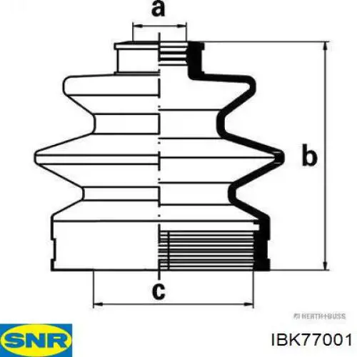 Bota de proteção interna de junta homocinética do semieixo dianteiro Suzuki Vitara  LY