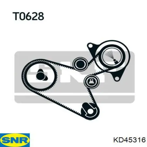 Compre KD45316 SNR Correia do mecanismo de distribuição de gás, kit