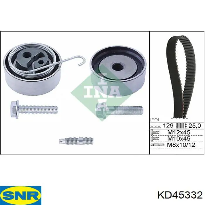 Correia do mecanismo de distribuição de gás, kit SNR KD45332 preço, a partir de 111,80 USD