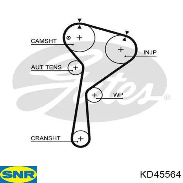 Correia do mecanismo de distribuição de gás, kit SNR KD45564 preço, a partir de 81,14 USD
