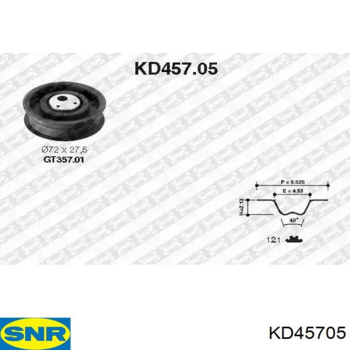 Correia do mecanismo de distribuição de gás, kit SNR KD45705 preço, a partir de 36,48 USD