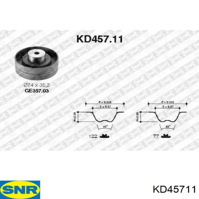 Correia do mecanismo de distribuição de gás, kit SNR KD45711 preço, a partir de 69,78 USD