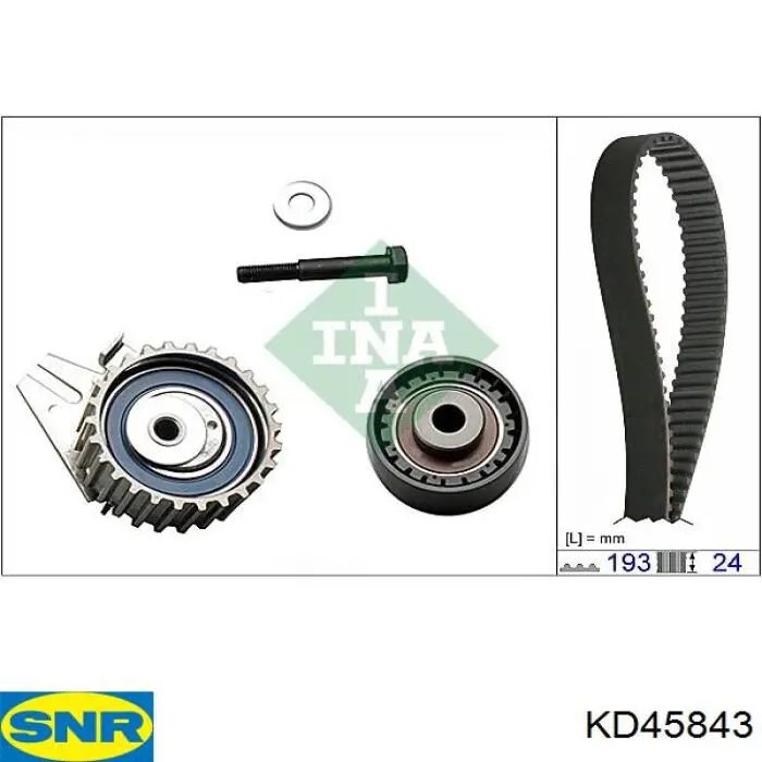 Correia do mecanismo de distribuição de gás, kit SNR KD45843 preço, a partir de 87,04 USD