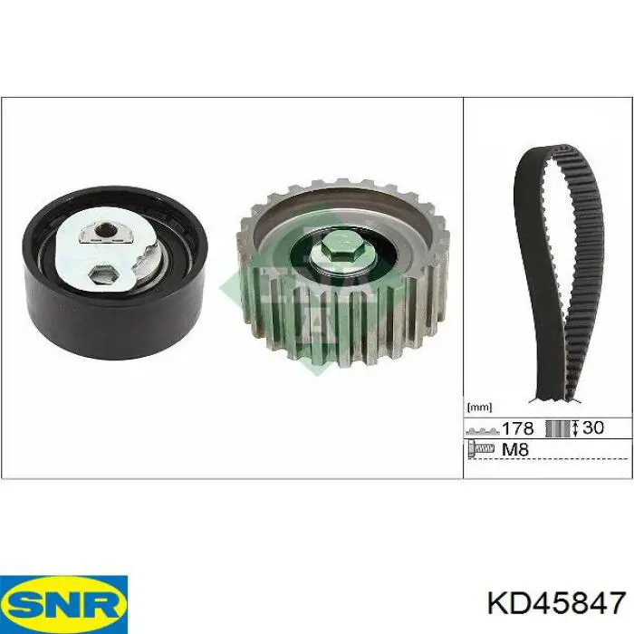 Correia do mecanismo de distribuição de gás, kit SNR KD45847 preço, a partir de 94,00 USD