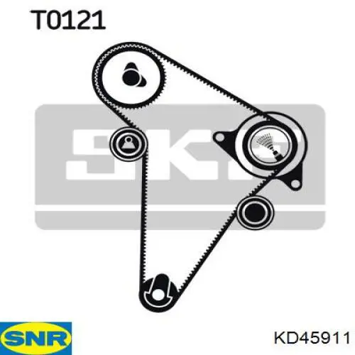 Compre KD45911 SNR Correia do mecanismo de distribuição de gás, kit