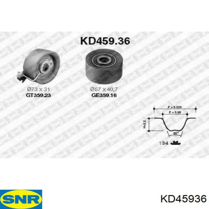 Correia do mecanismo de distribuição de gás, kit SNR KD45936 preço, a partir de 99,45 USD