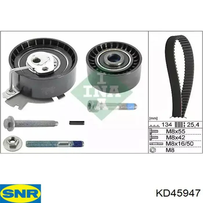 Correia do mecanismo de distribuição de gás, kit SNR KD45947 preço, a partir de 74,52 USD