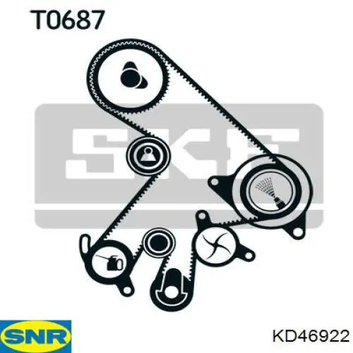 Compre KD46922 SNR Correia do mecanismo de distribuição de gás, kit