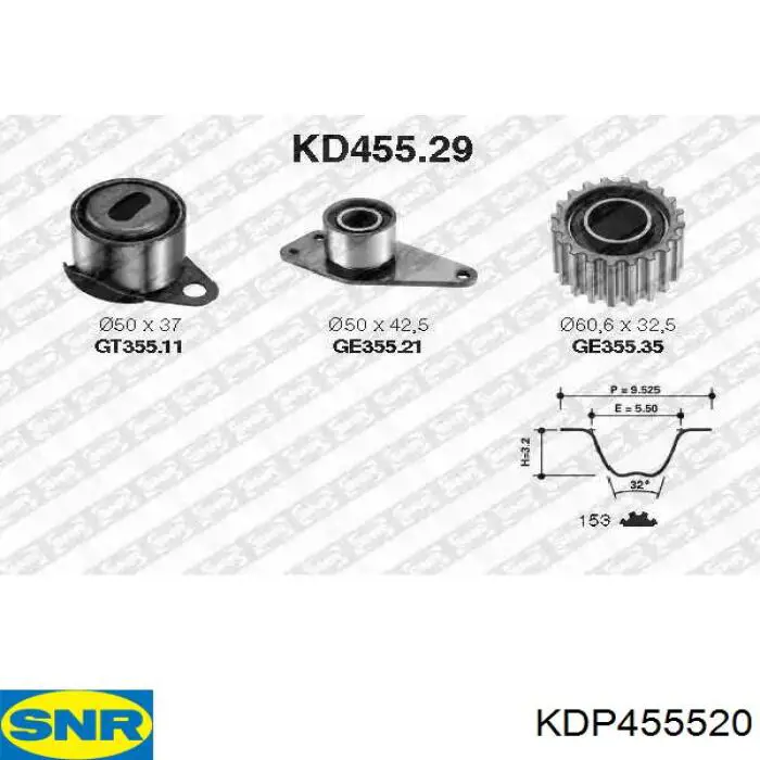 Compre KDP455520 SNR Correia do mecanismo de distribuição de gás, kit