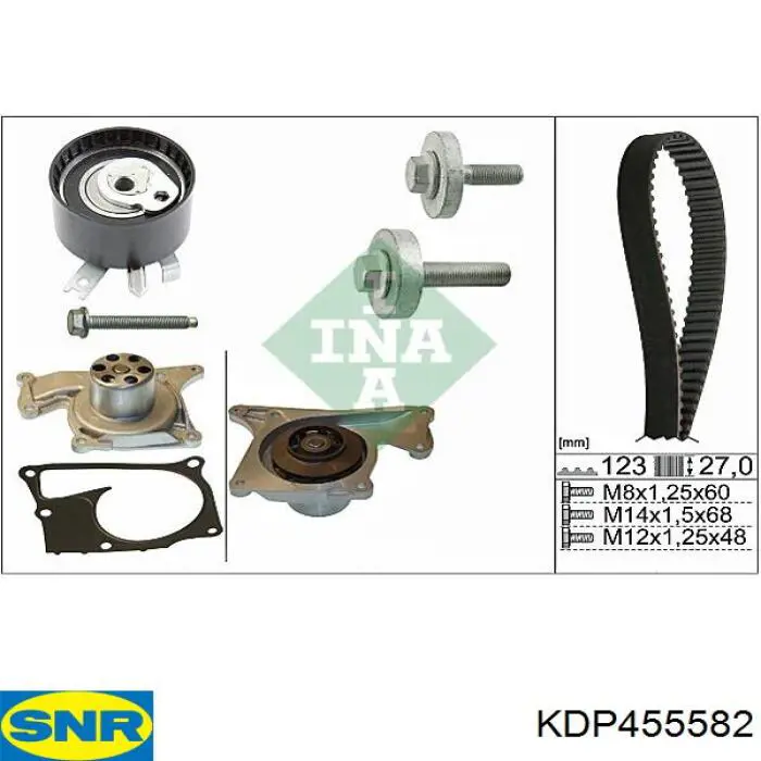 Correia do mecanismo de distribuição de gás, kit SNR KDP455582 preço, a partir de 115,34 USD