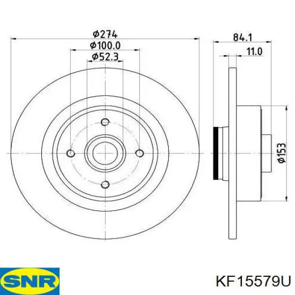 Disco do freio traseiro SNR KF15579U preço, a partir de 89,97 USD