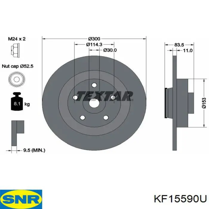 Disco do freio traseiro SNR KF15590U preço, a partir de 104,64 USD