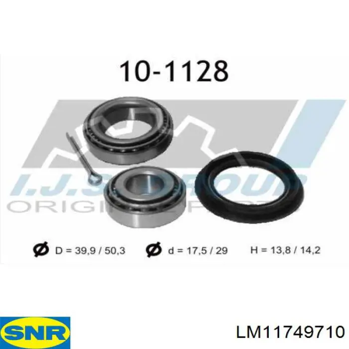 LM11749710 SNR Rolamento externo de cubo traseiro