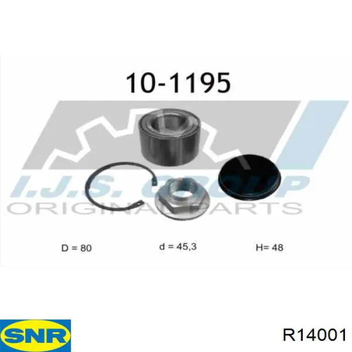 Compre R14001 SNR Rolamento de cubo traseiro