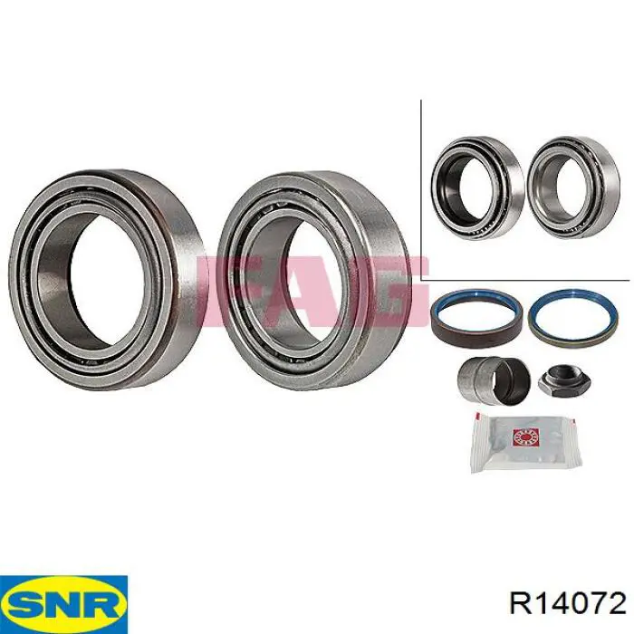 Rolamento de cubo dianteiro SNR R14072 preço, a partir de 40,87 USD