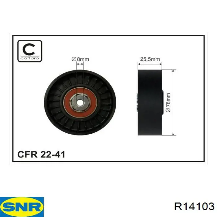 Compre R14103 SNR Rolamento de cubo dianteiro