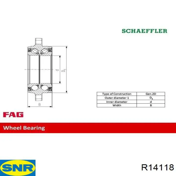 Compre R14118 SNR Rolamento de cubo dianteiro
