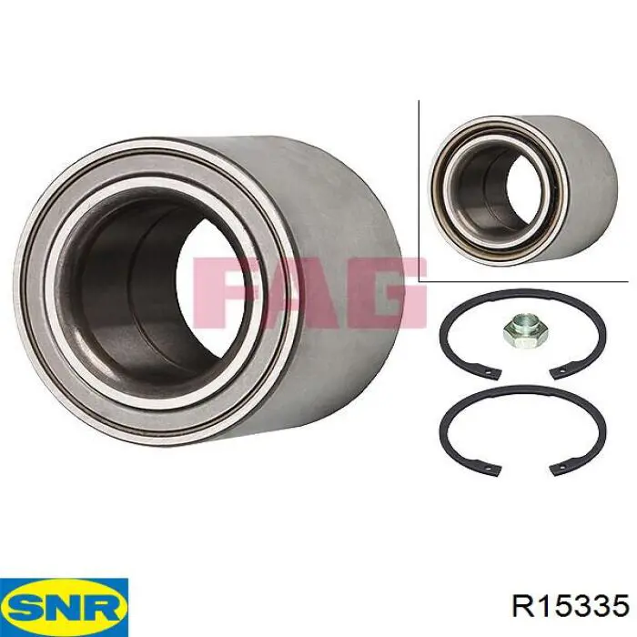 Rolamento de cubo dianteiro SNR R15335 preço, a partir de 21,42 USD