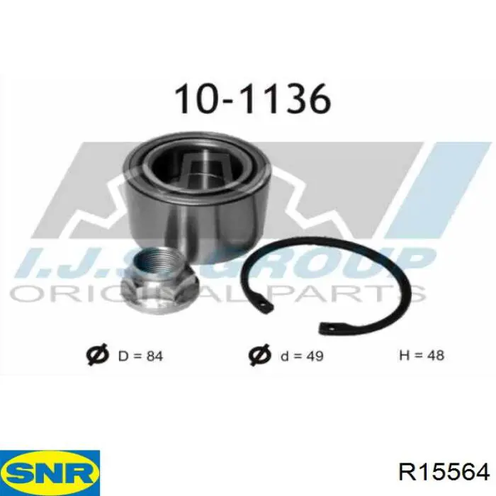 Compre R15564 SNR Rolamento de cubo dianteiro