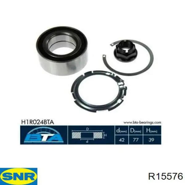 Rolamento de cubo dianteiro SNR R15576 preço, a partir de 41,68 USD