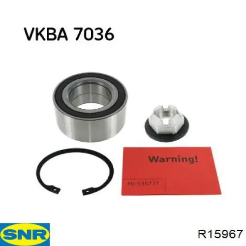 R15967 SNR Rolamento de cubo dianteiro