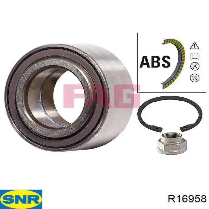 Compre R16958 SNR Rolamento de cubo dianteiro