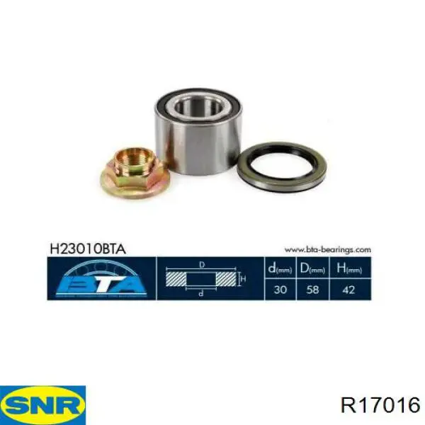 Compre R17016 SNR Rolamento de cubo traseiro