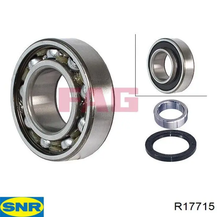 Compre R17715 SNR Rolamento de cubo traseiro