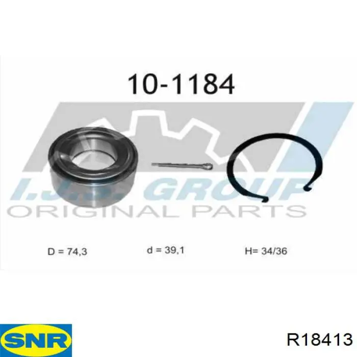 Compre R18413 SNR Rolamento de cubo dianteiro
