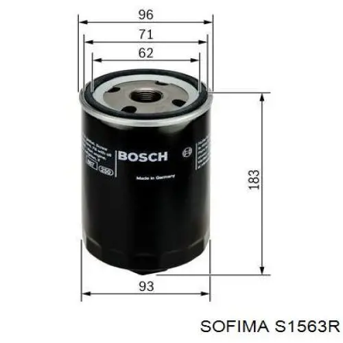 Filtro de óleo Sofima S1563R preço, a partir de 8,12 USD