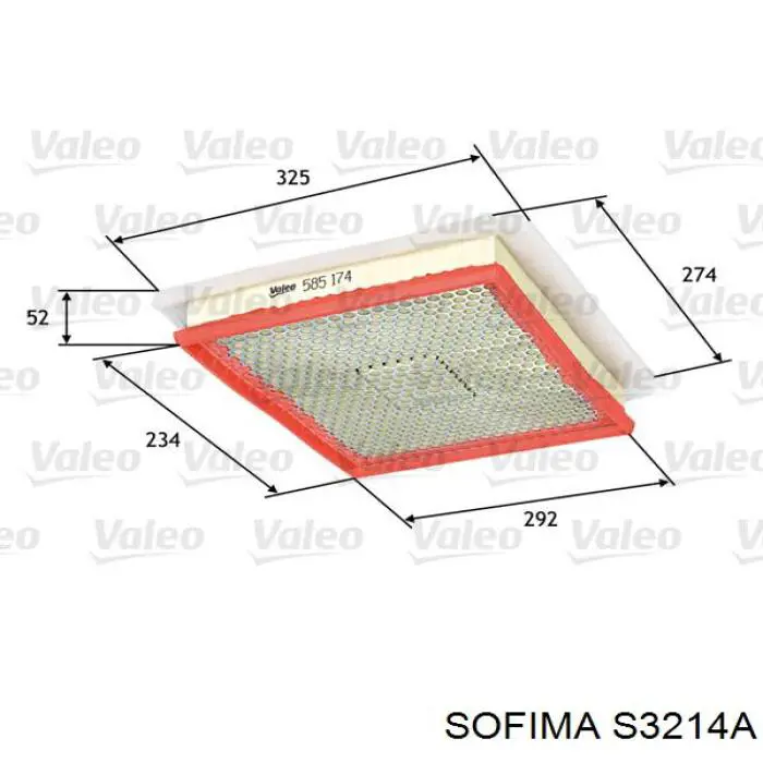 Compre S3214A Sofima Filtro de ar