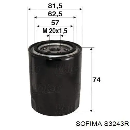 Filtro de óleo Sofima S3243R preço, a partir de 4,86 USD