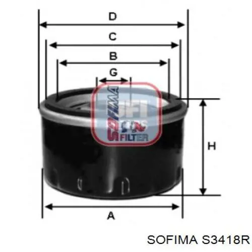 Filtro de óleo Sofima S3418R preço, a partir de 5,13 USD
