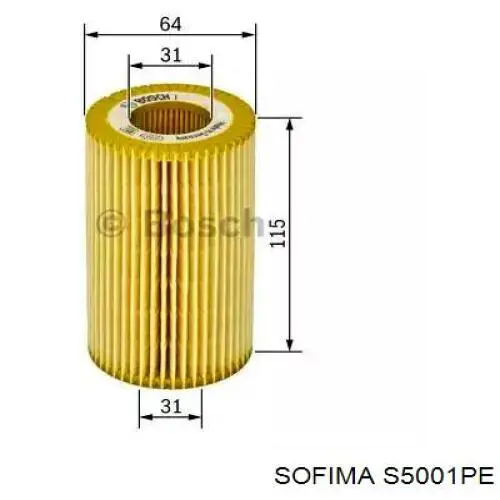 Filtro de óleo Sofima S5001PE preço, a partir de 6,68 USD