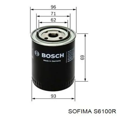 Compre S6100R Sofima Filtro de óleo